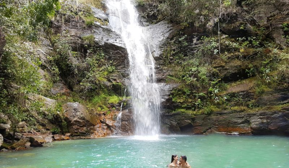 Cacheira de Santa Bárbara na Chapada dos Veadeiros-GO.