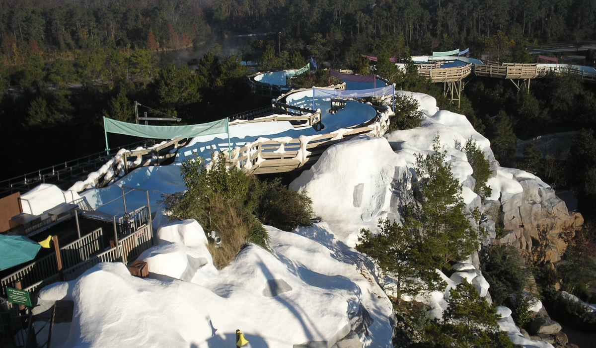 Parque Aquático da Disney - vista de cima do Blizzard Beach