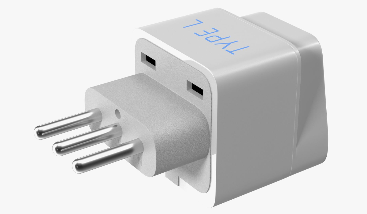 Adaptador tipo L utilizado na Europa
