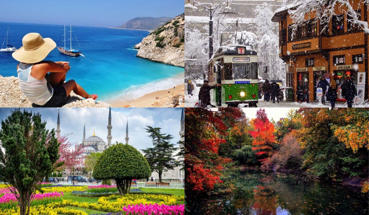 As 4 Estações da Turquia - Todas das épocas são belas para visitar o país/Na ordem: Primavera, Verão, Outono, Inverno