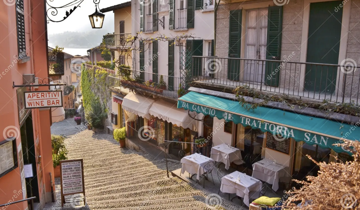 Restaurantes em Bellagio/Itália. .